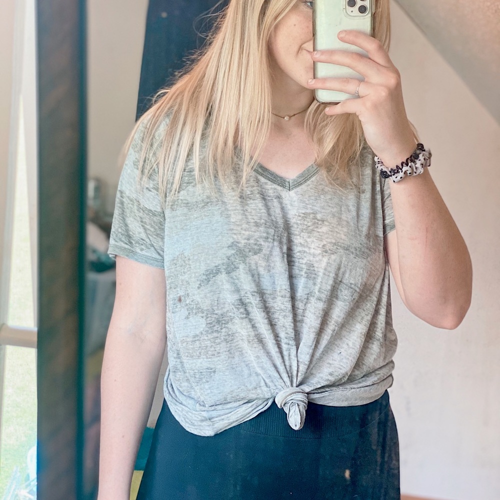 Faded camo top